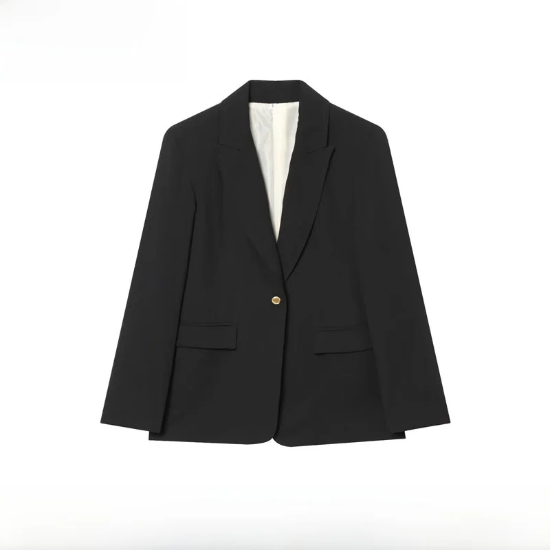 Fashionable Slim Fit Shoulder Pad Women's Suit Jacket New Arrival Spring Summer Polyester Fiber One Button Closure Long Sleeve
Fashionable Slim Fit Shoulder Pad Women's Suit Jacket New Arrival Spring Summer Polyester Fiber One Button Closure Long Sleeve