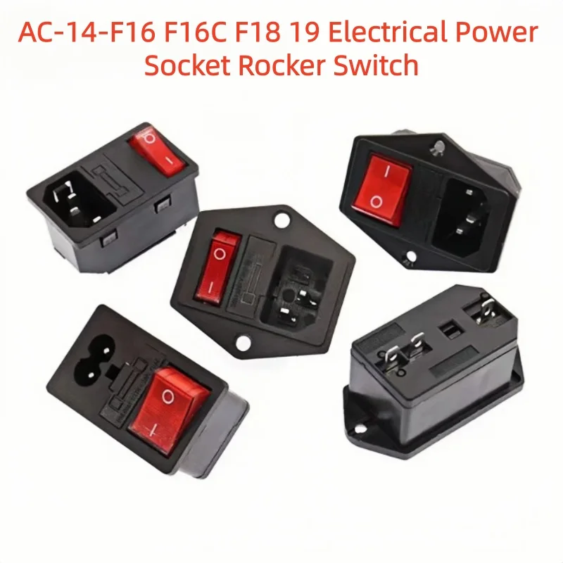 250V AC-14-F16 F16C F18 19 Electrical Power Socket Rocker Switch 10A Brass Inlet Plug Computer Mount Outlet with Fuse
250V AC-14-F16 F16C F18 19 Electrical Power Socket Rocker Switch 10A Brass Inlet Plug Computer Mount Outlet with Fuse