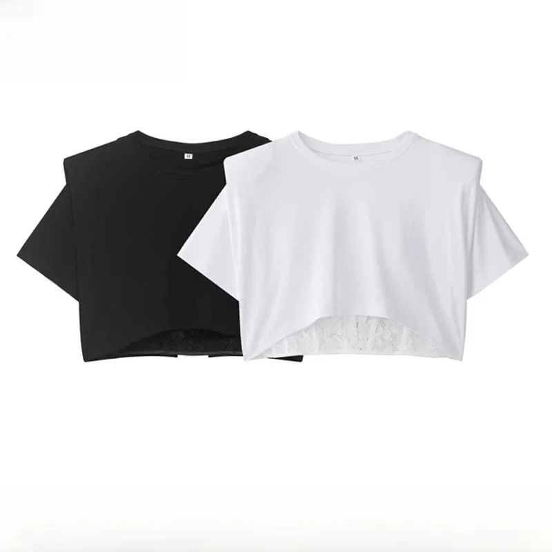 Fashionable ZR Style Lace Waist-Cinching Panelled Fake Two-Piece T-Shirt Spring Summer New Arrival Women's Casual Loose Fit P...
Fashionable ZR Style Lace Waist-Cinching Panelled Fake Two-Piece T-Shirt Spring Summer New Arrival Women's Casual Loose Fit P...