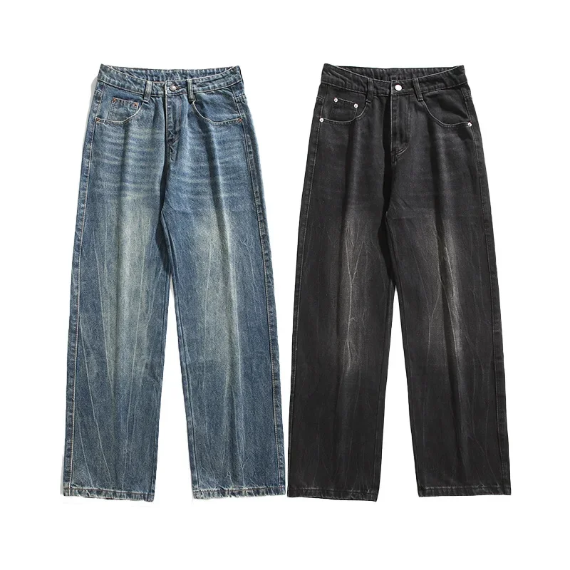2025 New Men's Vintage Wide Legs Jeans Korean High Street Casual Washed Distressed Baggy Straight Trousers Japanese Streetwear
2025 New Men's Vintage Wide Legs Jeans Korean High Street Casual Washed Distressed Baggy Straight Trousers Japanese Streetwear