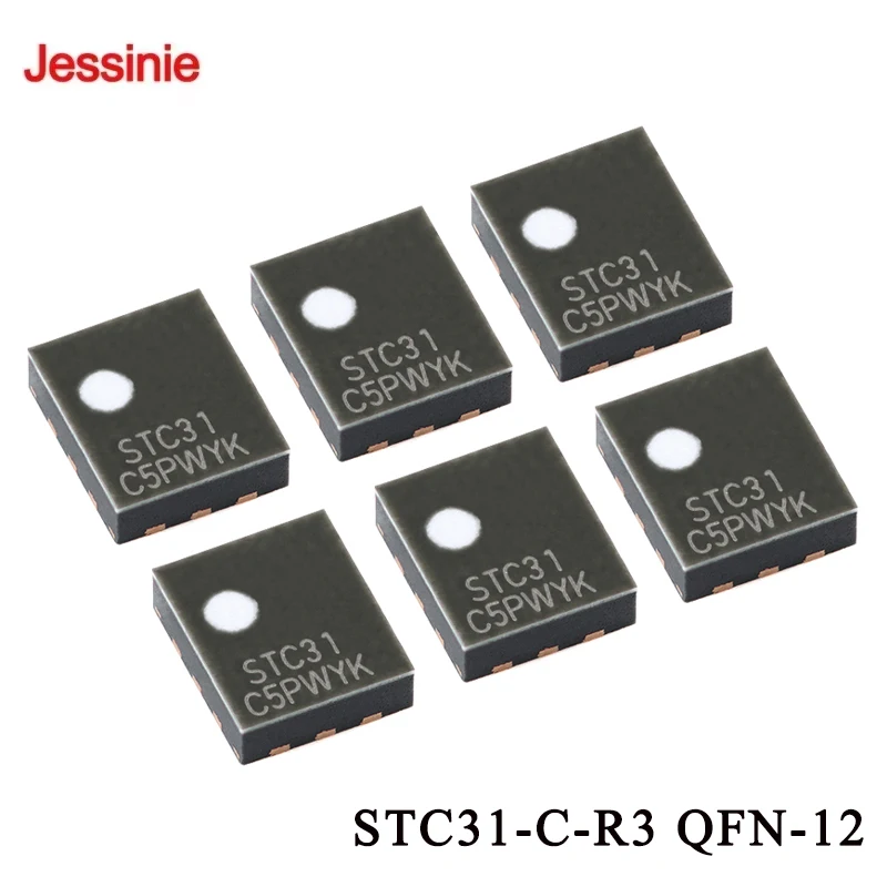 STC31-C-R3 QFN-12 Digital Gas Sensor Chip Carbon Dioxide (CO₂) Sensor Air Quality Monitoring I²C Interface
STC31-C-R3 QFN-12 Digital Gas Sensor Chip Carbon Dioxide (CO₂) Sensor Air Quality Monitoring I²C Interface