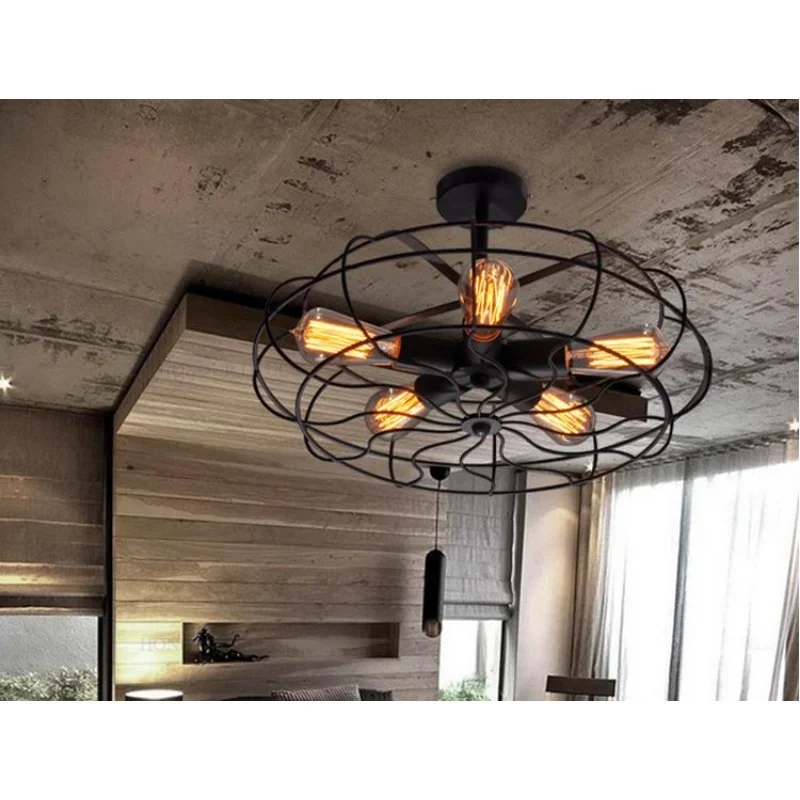 Black & White Wrought Iron cage Ceiling Lights creative Art Diamond Ceiling Lamps Vintage fan Ceiling light Black White
Black & White Wrought Iron cage Ceiling Lights creative Art Diamond Ceiling Lamps Vintage fan Ceiling light Black White