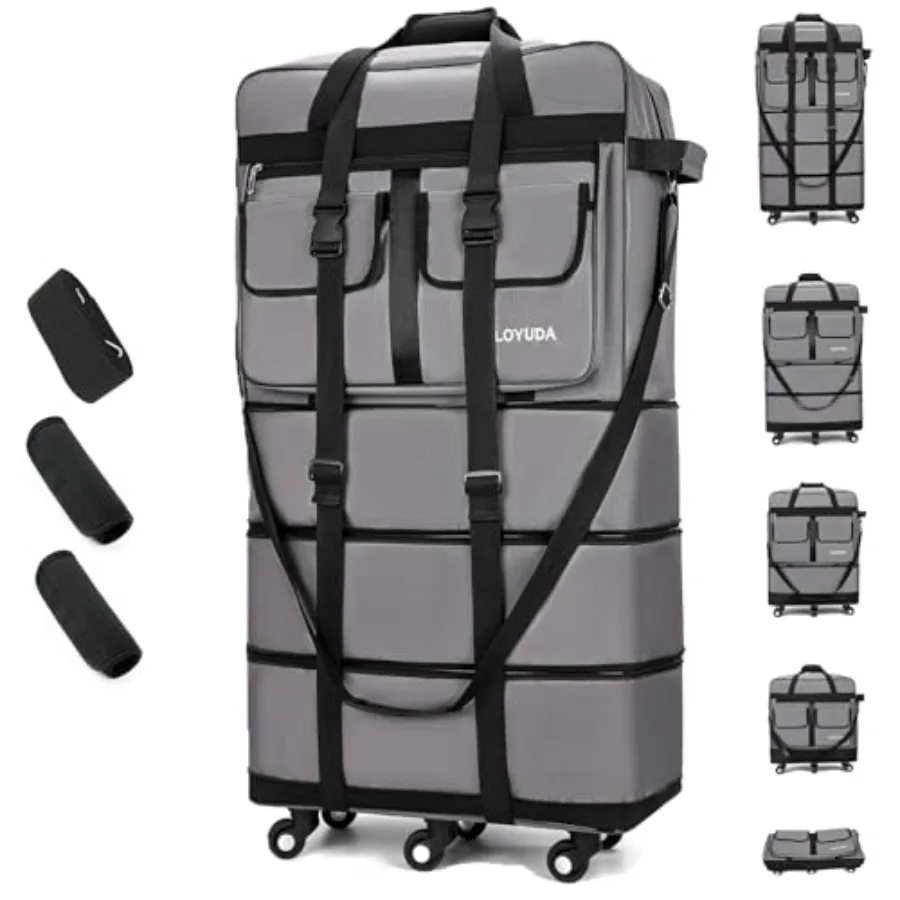 130L Expandable Luggage, 40 Inch Suitcase with Wheels, Collapsible Luggage with Wheels, Rolling Duffle Bag with wheels, Foldabl
130L Expandable Luggage, 40 Inch Suitcase with Wheels, Collapsible Luggage with Wheels, Rolling Duffle Bag with wheels, Foldabl