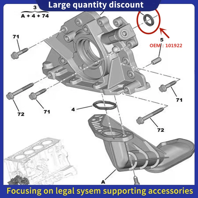 OEM: 101922 Подходит для Peugeot 307 3008 308 408 407 408 508 607 807 Citroen C4 Picasso C5 Saina Уплотнение масляного насоса двигателя ПРОКЛАДКА
OEM: 101922 Подходит для Peugeot 307 3008 308 408 407 408 508 607 807 Citroen C4 Picasso C5 Saina Уплотнение масляного насоса двигателя ПРОКЛАДКА