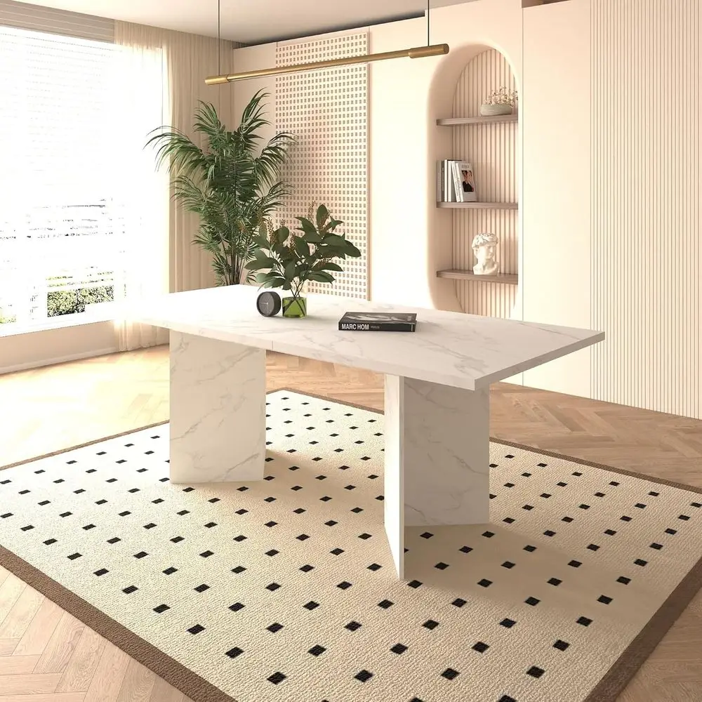 Elegant Expandable Marble Dining Table for 6-10 Guests
Elegant Expandable Marble Dining Table for 6-10 Guests