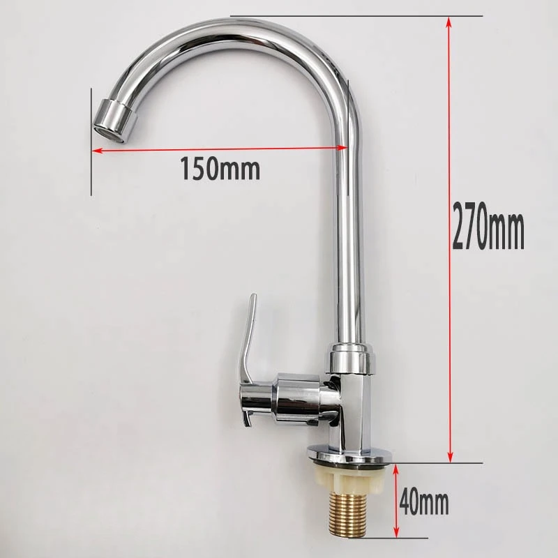 Kitchen Faucets Sink Single Cold Water Tap Kitchen Vegetable Basin Single Lever Tap zinc alloy Large Bend Bathroom Faucets
Kitchen Faucets Sink Single Cold Water Tap Kitchen Vegetable Basin Single Lever Tap zinc alloy Large Bend Bathroom Faucets