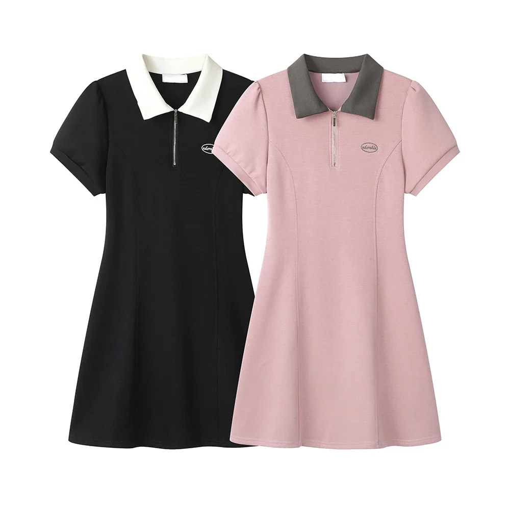 Summer Tennis Dress Women New Sports Polo DressCasual Half Zipper Short Sleeve Skirt.
Summer Tennis Dress Women New Sports Polo DressCasual Half Zipper Short Sleeve Skirt.