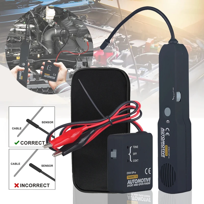 Car Automotive Short & Open Finder Circuit Finder Tester EM415PRO Car Repair Tool detector Tracer for wire or cable
Car Automotive Short & Open Finder Circuit Finder Tester EM415PRO Car Repair Tool detector Tracer for wire or cable