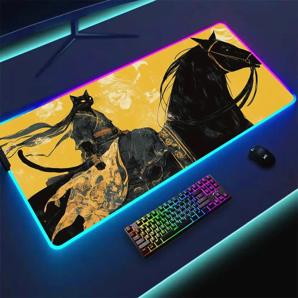 Игровой контроллер RGB Cat Warrior, художественный коврик для мыши, светодиодная подсветка, светящаяся игровая резиновая клавиатура, аккумулятор, компьютерные аксессуары, настольный коврик
Игровой контроллер RGB Cat Warrior, художественный коврик для мыши, светодиодная подсветка, светящаяся игровая резиновая клавиатура, аккумулятор, компьютерные аксессуары, настольный коврик