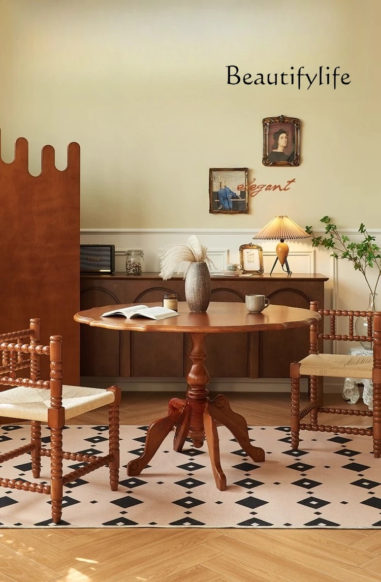 French retro solid wood dining table household small apartment restaurant household dining table medieval all solid wood negotia
French retro solid wood dining table household small apartment restaurant household dining table medieval all solid wood negotia