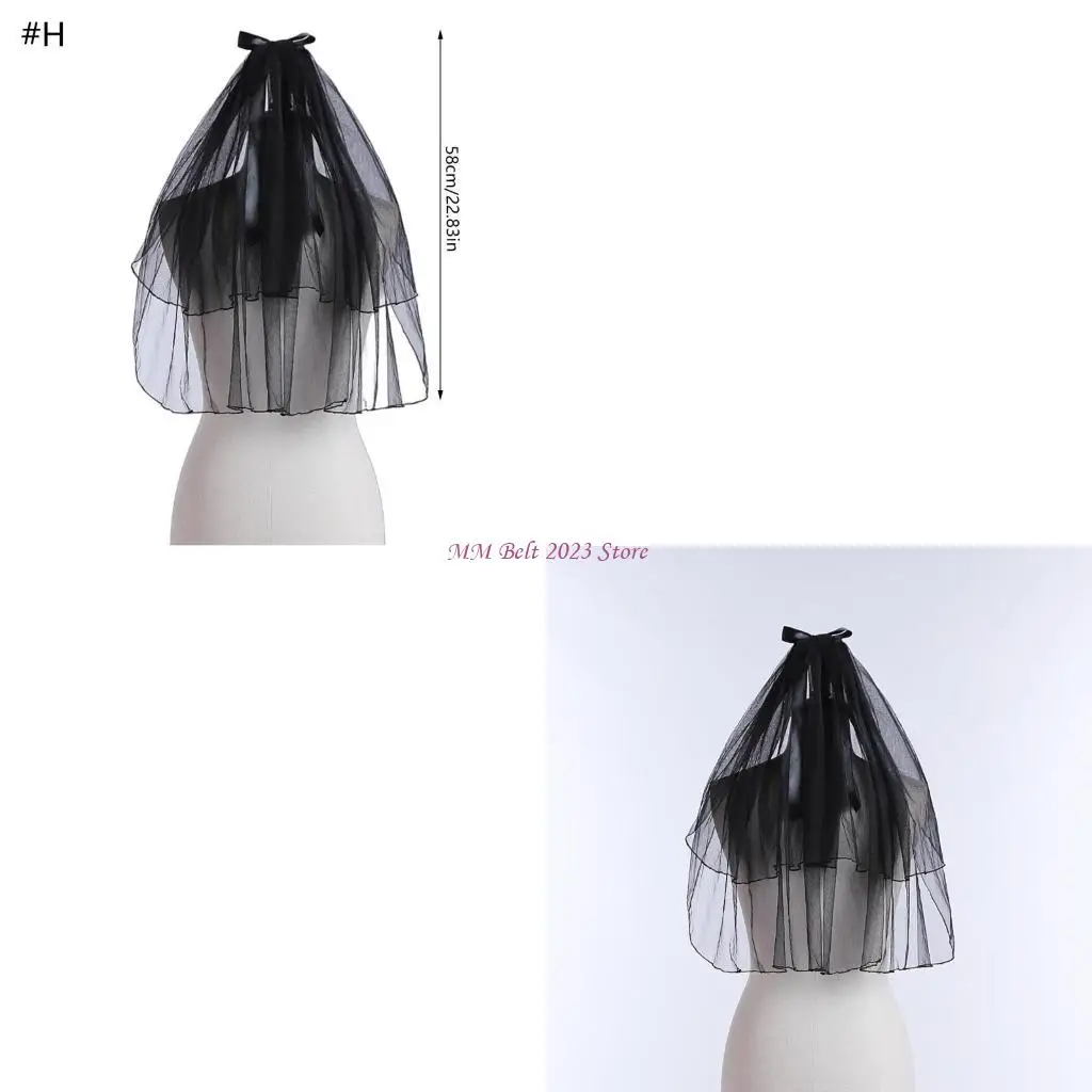 49ME Black Veil for Halloween Festival Roleplay Costume Accessory Tulle Veil Bride Cosplay Veil for Theme Party Headwear
49ME Black Veil for Halloween Festival Roleplay Costume Accessory Tulle Veil Bride Cosplay Veil for Theme Party Headwear