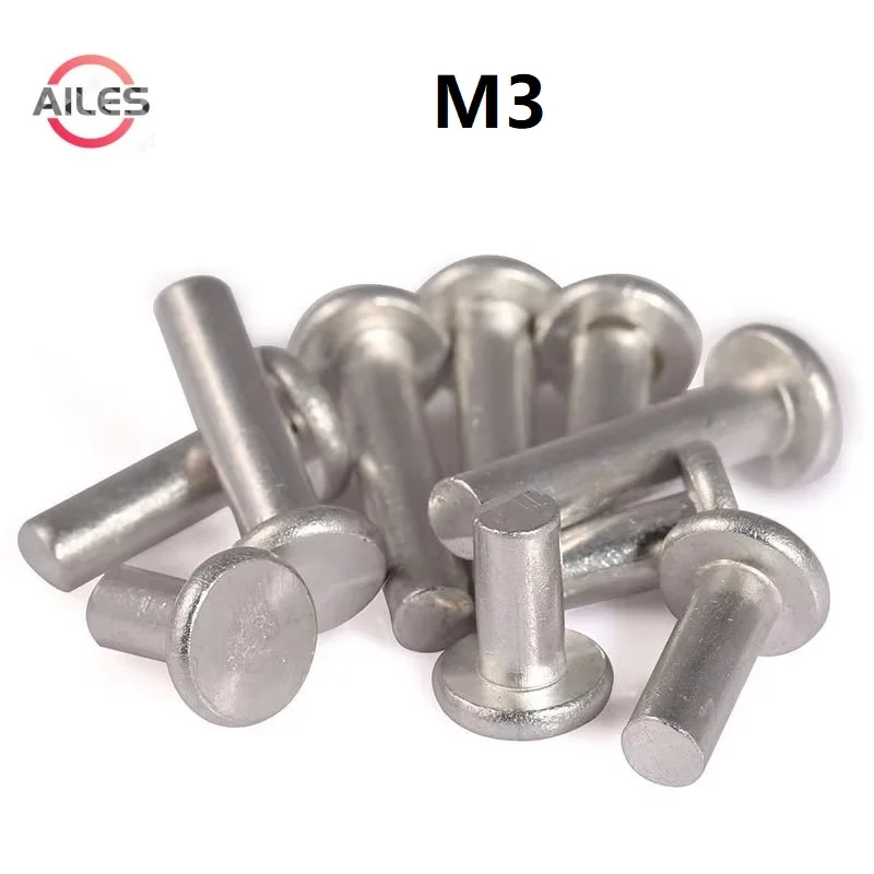 M3 Aluminium Solid Rivets Knock Down Flat Head Rivets GB109 3mm 4mm 5mm 6mm 8mm 10mm 12mm 16mm 20mm 25mm 30mm Length
M3 Aluminium Solid Rivets Knock Down Flat Head Rivets GB109 3mm 4mm 5mm 6mm 8mm 10mm 12mm 16mm 20mm 25mm 30mm Length
