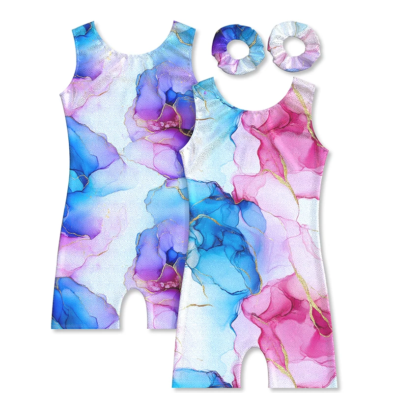 Girls Sleeveless Gymnastics Leotard Two-Piece Kids Shiny Tie Dye Dancewear Sportswear Bodysuit With Hairband
Girls Sleeveless Gymnastics Leotard Two-Piece Kids Shiny Tie Dye Dancewear Sportswear Bodysuit With Hairband