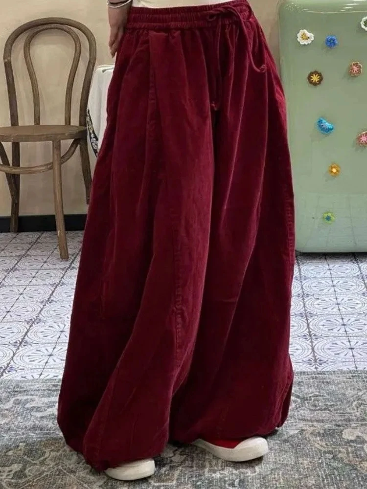 American Style plus Size Corduroy Wide Leg Pants Women's Casual High Waist Slimming Floor-Length Pants Autumn Winter plus Size
American Style plus Size Corduroy Wide Leg Pants Women's Casual High Waist Slimming Floor-Length Pants Autumn Winter plus Size