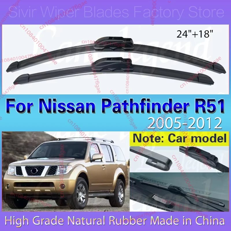 Car Wiper Blade Front Window Windshield Rubber Refill Wiper For Nissan Pathfinder R51 2005 - 2012 LHD 24"+18" Car Accessories
Car Wiper Blade Front Window Windshield Rubber Refill Wiper For Nissan Pathfinder R51 2005 - 2012 LHD 24"+18" Car Accessories