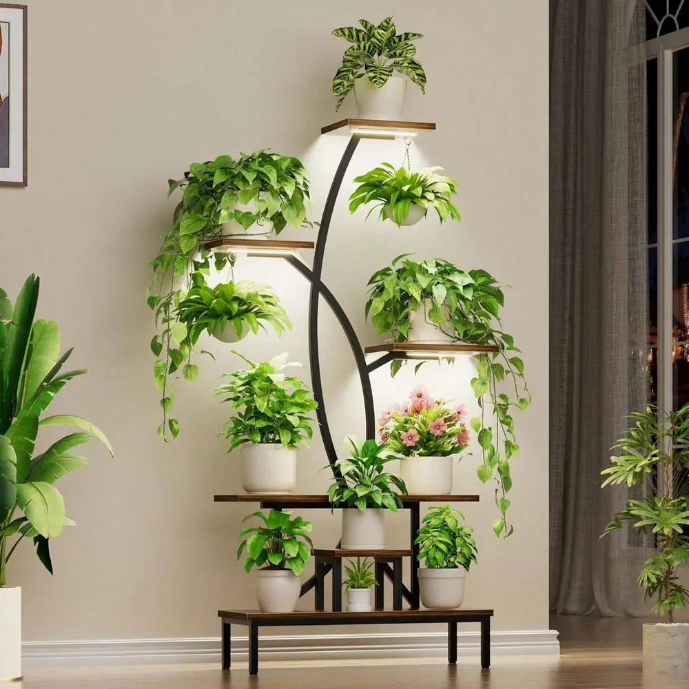Stand Indoor With Grow Lights 63 Tall Plant Shelf, 7 Tiered Corner Plant Stands For Indoor Plants Multiple, XShaped Metal Large
Stand Indoor With Grow Lights 63 Tall Plant Shelf, 7 Tiered Corner Plant Stands For Indoor Plants Multiple, XShaped Metal Large