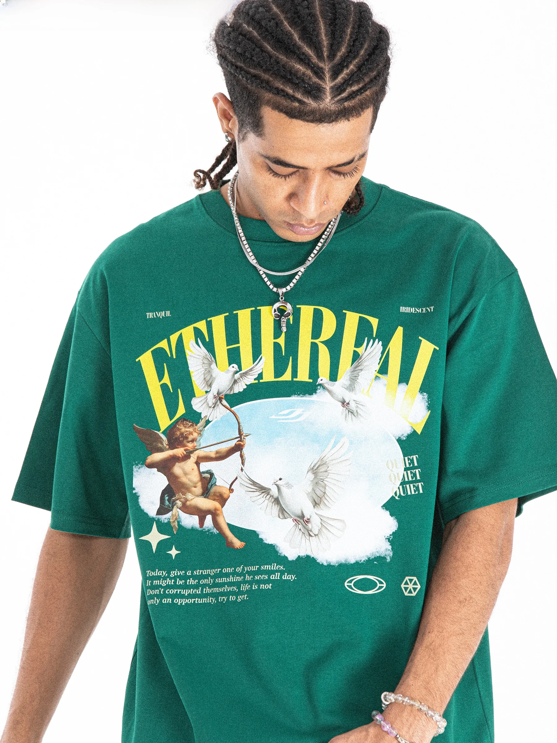 Onesevenine Original Hip Hop Loose Fit Street Dance Short Sleeve T-Shirt Men's Casual Cotton round Neck Print Tee Summer Fashion
Onesevenine Original Hip Hop Loose Fit Street Dance Short Sleeve T-Shirt Men's Casual Cotton round Neck Print Tee Summer Fashion
