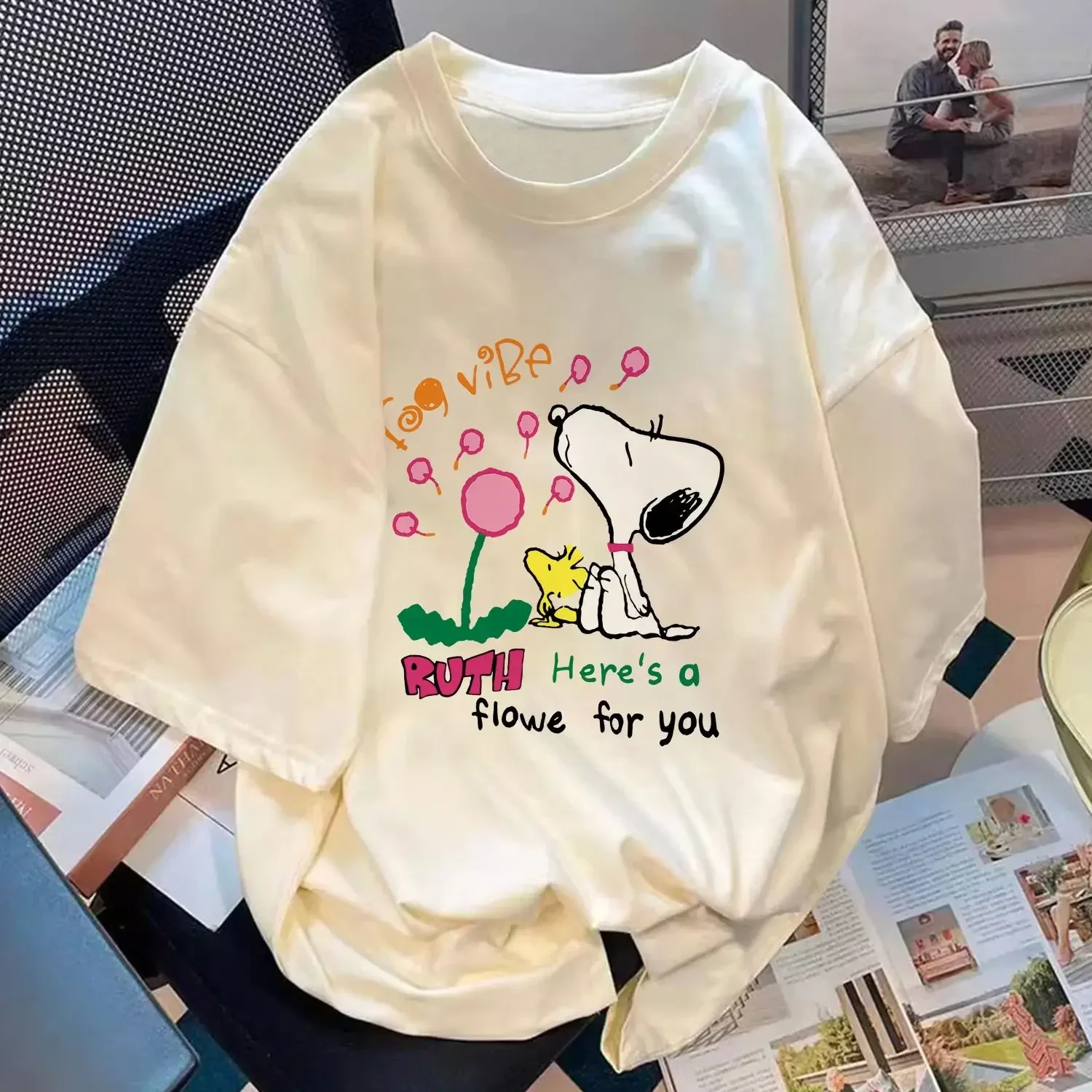 Snoopy Japanese Cartoon Short Sleeve T-Shirt Men's and Women's Cotton Summer New Student Top
Snoopy Japanese Cartoon Short Sleeve T-Shirt Men's and Women's Cotton Summer New Student Top