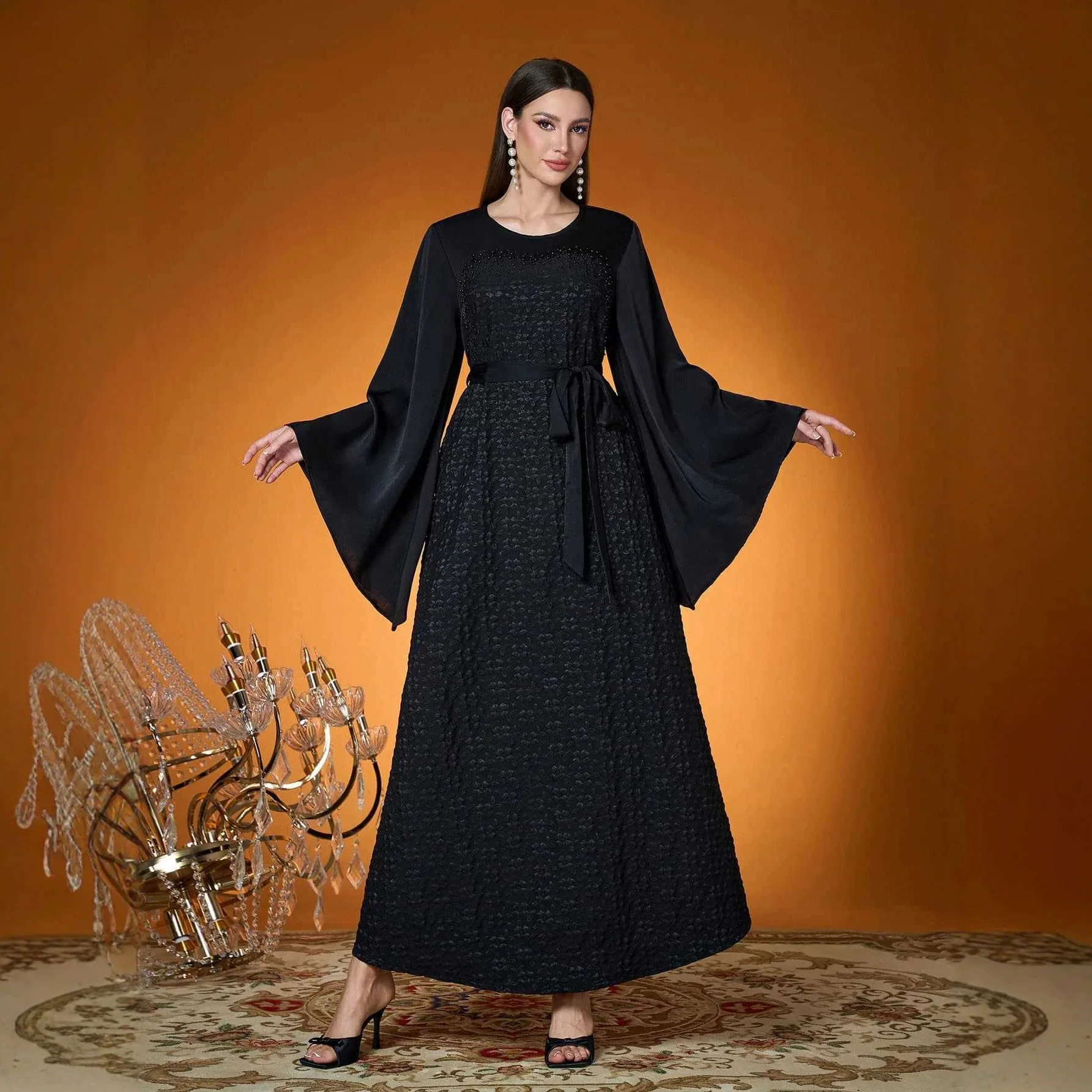 2026 New Style Slim Fit Bell Sleeve Casual Dress For Parties, Daily Outings, And Evening Events Dubai Luxury Islam Elegant
2026 New Style Slim Fit Bell Sleeve Casual Dress For Parties, Daily Outings, And Evening Events Dubai Luxury Islam Elegant
