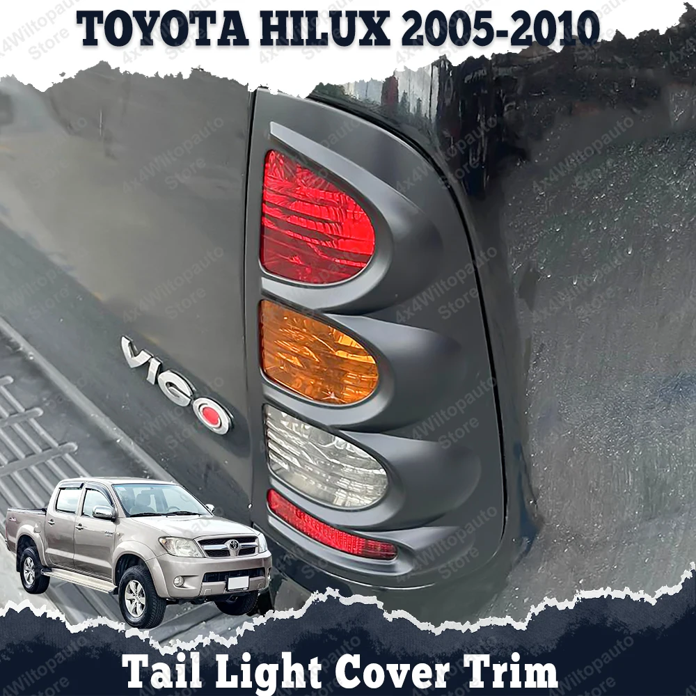 Tail Light Covers for Toyota Hilux Vigo 2005-2010 Rear Lamp Hoods Surround Trim ABS Matte Black 2PCS A Set
Tail Light Covers for Toyota Hilux Vigo 2005-2010 Rear Lamp Hoods Surround Trim ABS Matte Black 2PCS A Set