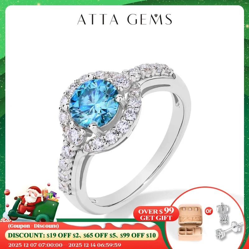 ATTAGEMS 1.0CT Round Cut Blue Moissanite Rings for Women Angel Eye S925 Silver 18K Gold Plated Engagement Wedding Party Gift New
ATTAGEMS 1.0CT Round Cut Blue Moissanite Rings for Women Angel Eye S925 Silver 18K Gold Plated Engagement Wedding Party Gift New