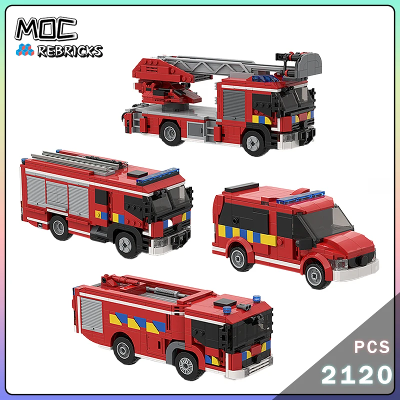 MOC Belgian Fire Chief Econic Water Tanker 8000 L Vehicle Vito ladder Engine Truck Building Block Model Originality Bricks Toy
MOC Belgian Fire Chief Econic Water Tanker 8000 L Vehicle Vito ladder Engine Truck Building Block Model Originality Bricks Toy