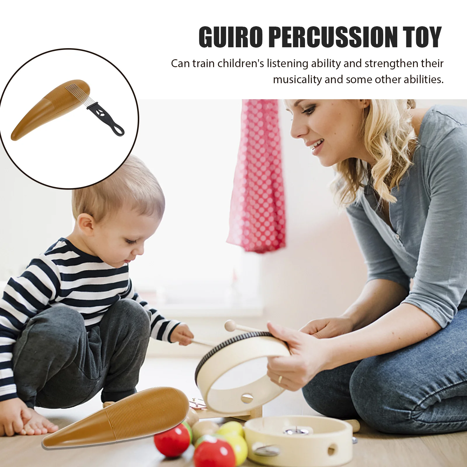 1Set Kids Guiro Percussion Instrument Musical Enlightenment Cognitive Development Early Education Listening Ability Plaything
1Set Kids Guiro Percussion Instrument Musical Enlightenment Cognitive Development Early Education Listening Ability Plaything