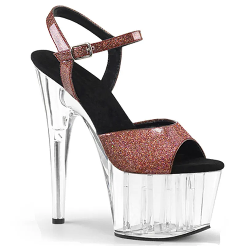 Fashionable shoes with 17CM high-heeled open-toe sandals, pole performance/model with super high heels, wedding dance shoes
Fashionable shoes with 17CM high-heeled open-toe sandals, pole performance/model with super high heels, wedding dance shoes