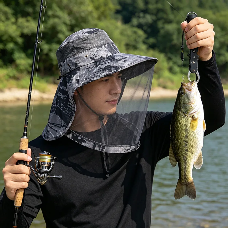 "Unisex Foldable Mesh Sun Hat for Mosquito and Insect Protection, Wide Brim Face Cover, Camo Bucket Fishing Hat"
"Unisex Foldable Mesh Sun Hat for Mosquito and Insect Protection, Wide Brim Face Cover, Camo Bucket Fishing Hat"