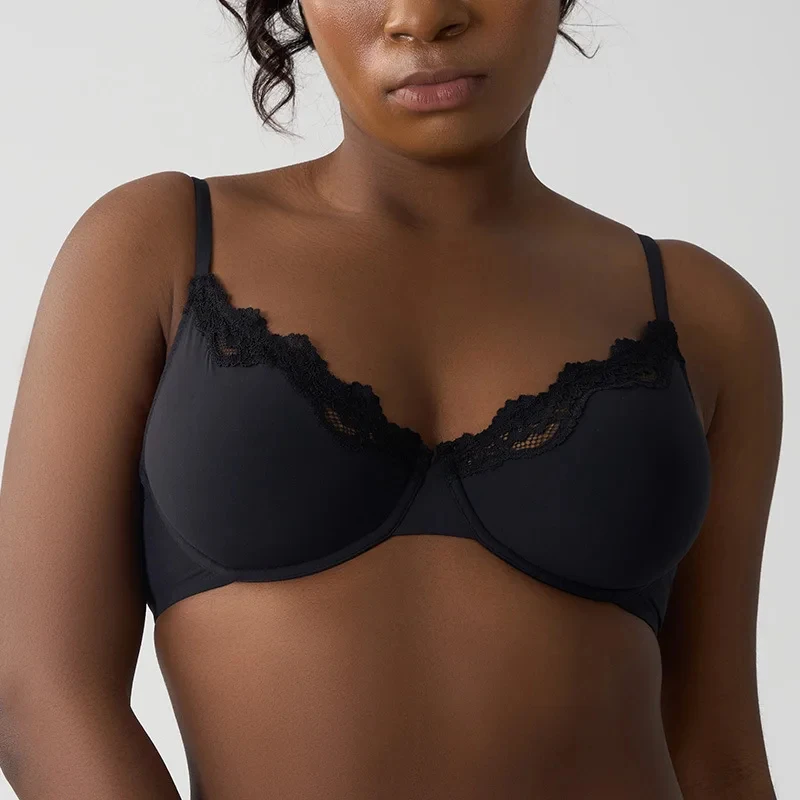 Chic Elegant Delicate Lace Trimmed Unlined Wired Bra for Women Stretchy Ultra-Thin & Breathable Full Coverage French Comfort Fit
Chic Elegant Delicate Lace Trimmed Unlined Wired Bra for Women Stretchy Ultra-Thin & Breathable Full Coverage French Comfort Fit