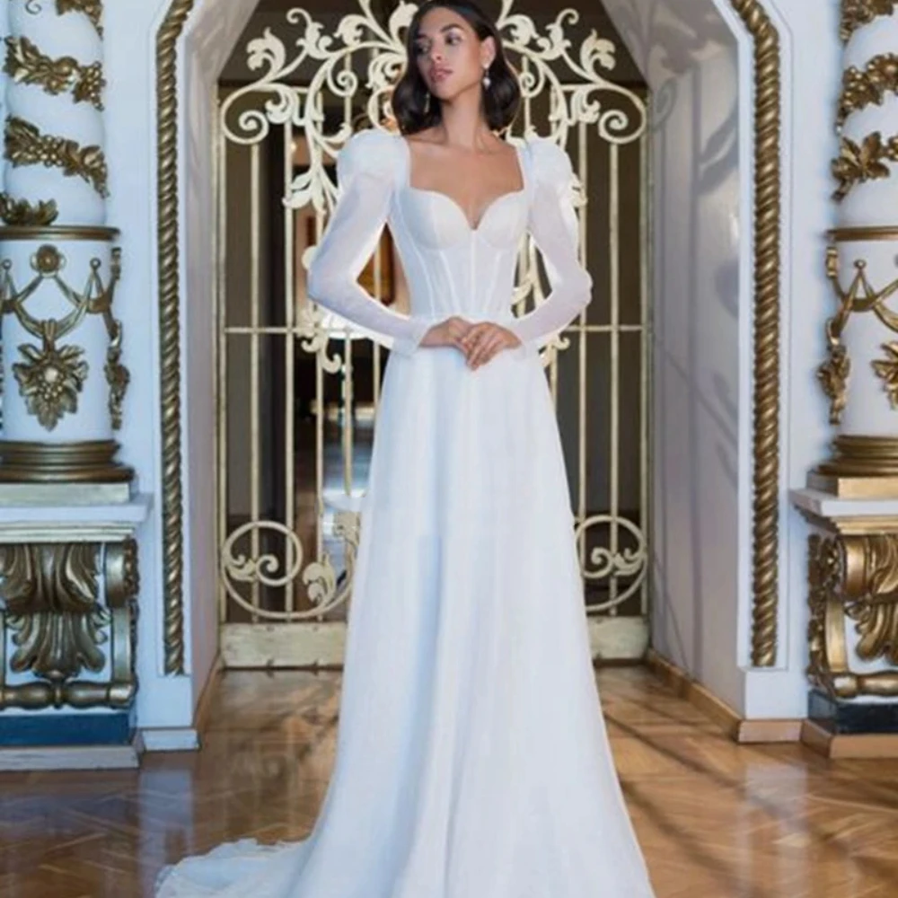 Simple White Luxury Wedding Dresses 2024 New A-Line Sweetheart Bridal Gowns Cap Sleeve Vintage Tulle Backless Vestidos De Novia
Simple White Luxury Wedding Dresses 2024 New A-Line Sweetheart Bridal Gowns Cap Sleeve Vintage Tulle Backless Vestidos De Novia