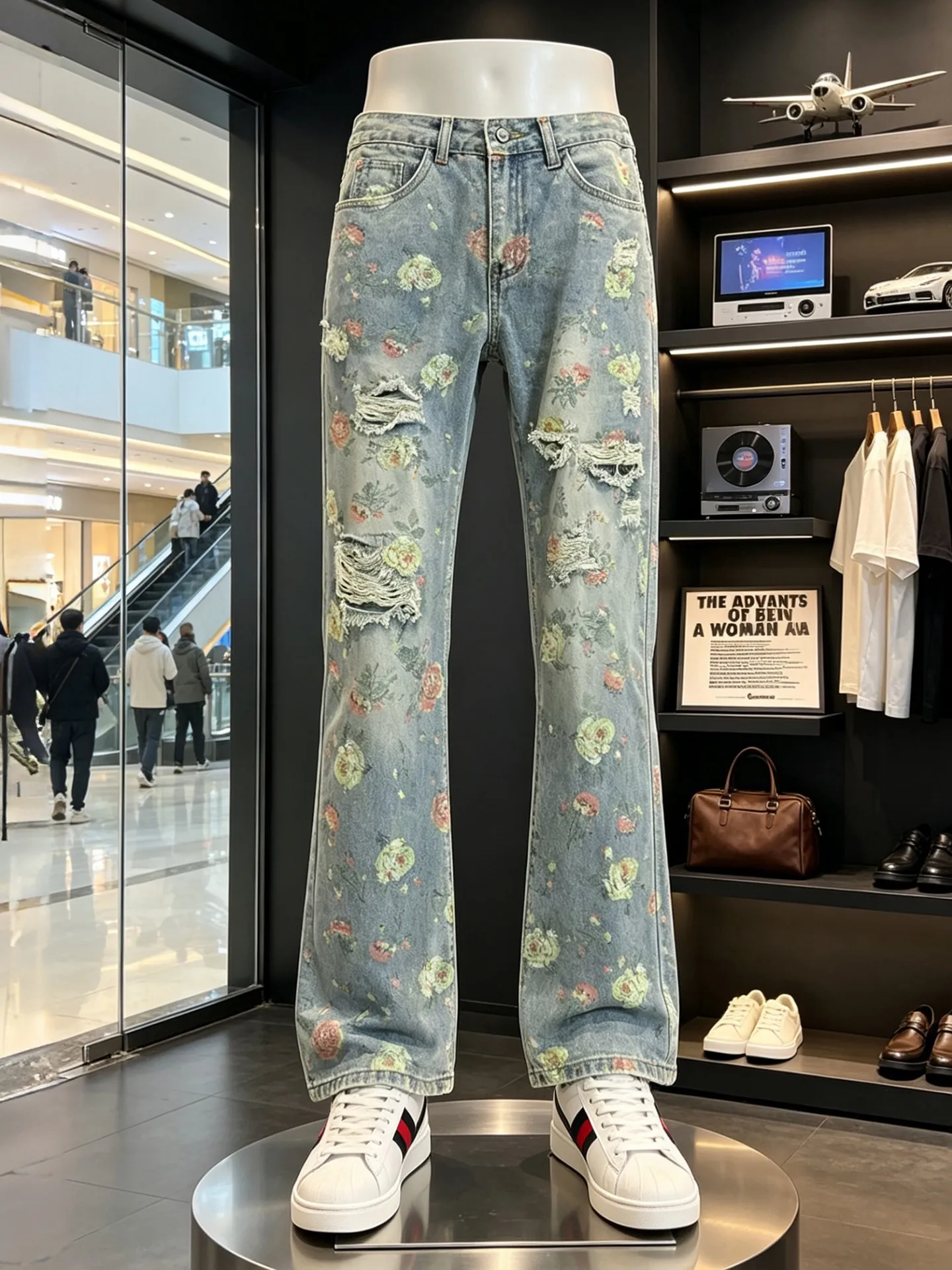 American Style Men's Summer Thin Denim Jeans Floral Embroidery Hole Punch Straight Leg Bell Bottoms Worn out Casual Trousers
American Style Men's Summer Thin Denim Jeans Floral Embroidery Hole Punch Straight Leg Bell Bottoms Worn out Casual Trousers