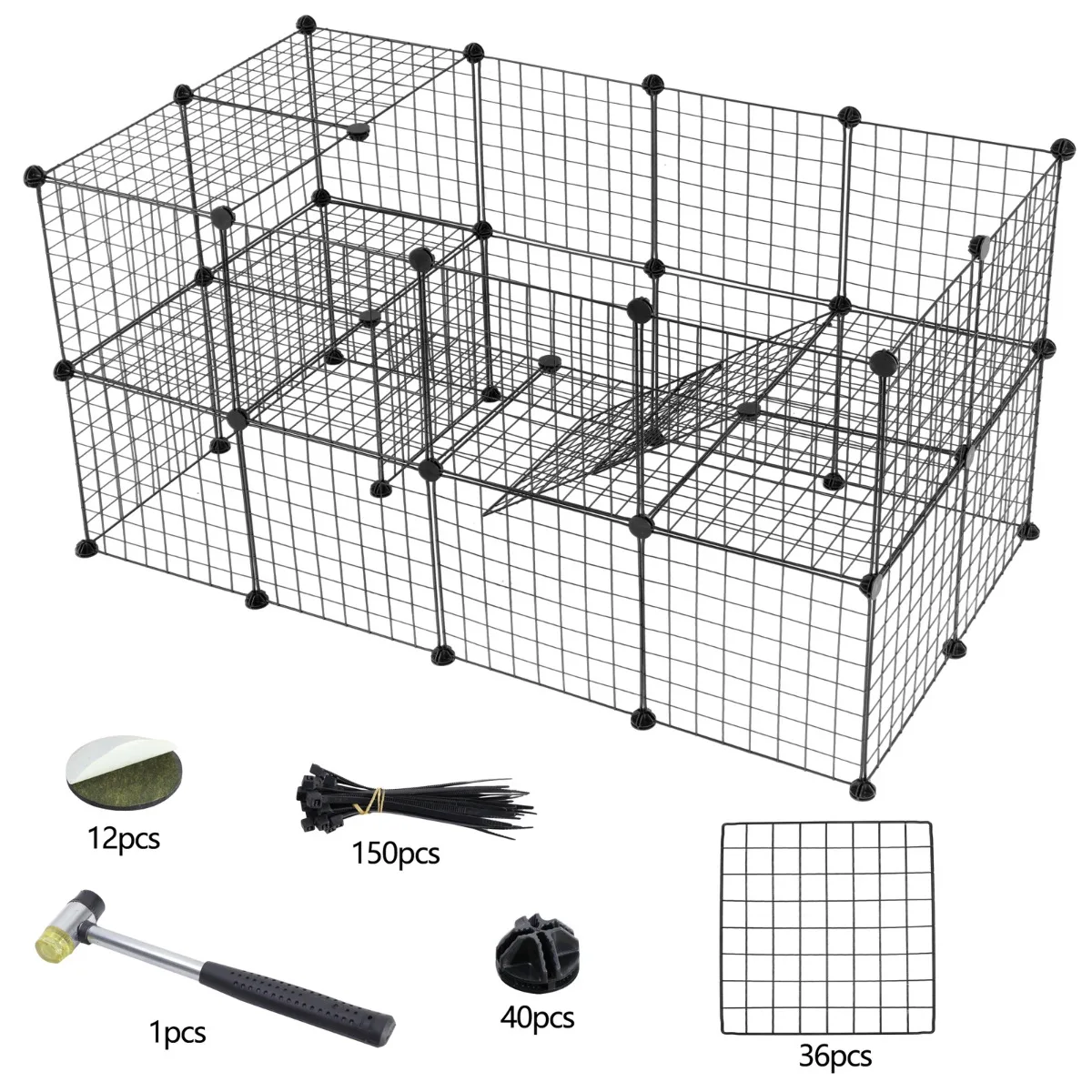 36 Panels Small Animal Playpen Pet Cage Playpen for Guinea Pigs, Ferret, Rabbits
36 Panels Small Animal Playpen Pet Cage Playpen for Guinea Pigs, Ferret, Rabbits
