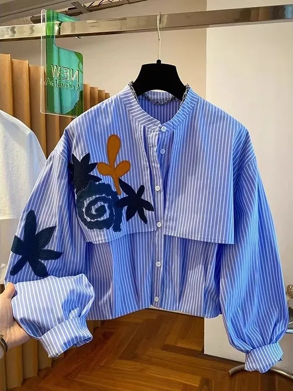 plus Size 300 Pounds European Style Patchwork Embroidery Shirt Long Sleeve Spring Autumn Loose Short Design Men's Fashion Top
plus Size 300 Pounds European Style Patchwork Embroidery Shirt Long Sleeve Spring Autumn Loose Short Design Men's Fashion Top