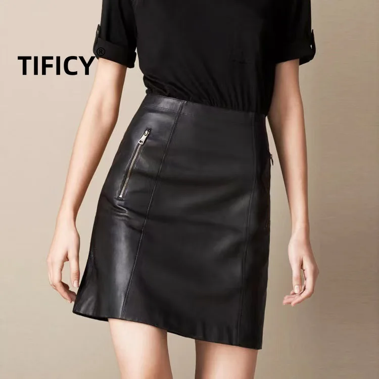 TIFICY Classic New Spring and Autumn Genuine Leather Skirt Women's A-line Sheep Half Body Bag Hip Short Umbrella Slim Skirts
TIFICY Classic New Spring and Autumn Genuine Leather Skirt Women's A-line Sheep Half Body Bag Hip Short Umbrella Slim Skirts