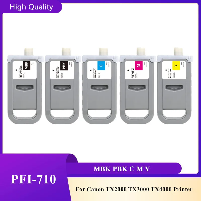 Compatible PFI710 PFI-710 Ink Cartridge for Canon TX2000 TX3000 TX4000 Printer With Ink and Chip
Compatible PFI710 PFI-710 Ink Cartridge for Canon TX2000 TX3000 TX4000 Printer With Ink and Chip