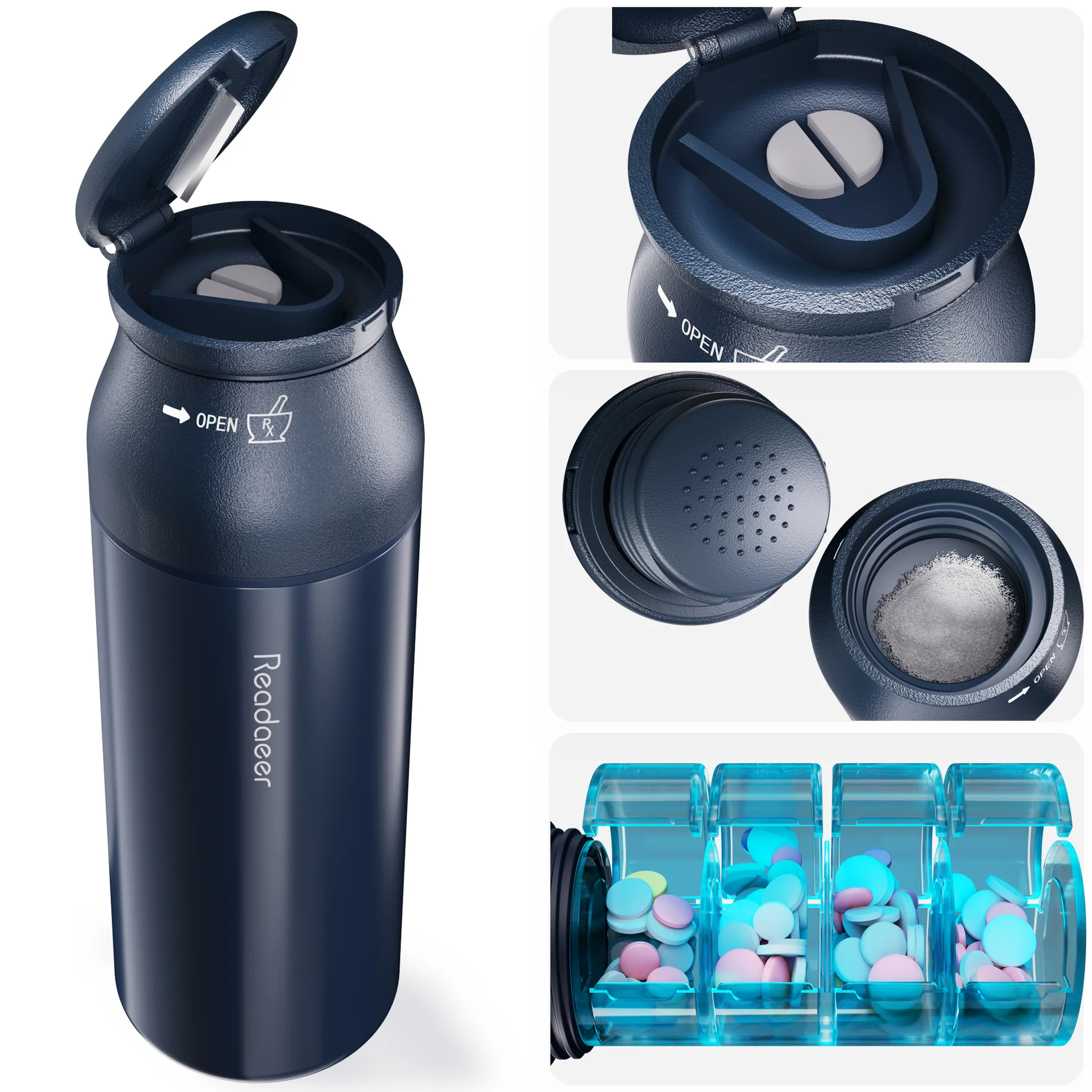One Day Pill Organizer 4 Times A Day Pill Box Large Compartments Moisture-Proof Medication Reminder Portable Travel Container
One Day Pill Organizer 4 Times A Day Pill Box Large Compartments Moisture-Proof Medication Reminder Portable Travel Container