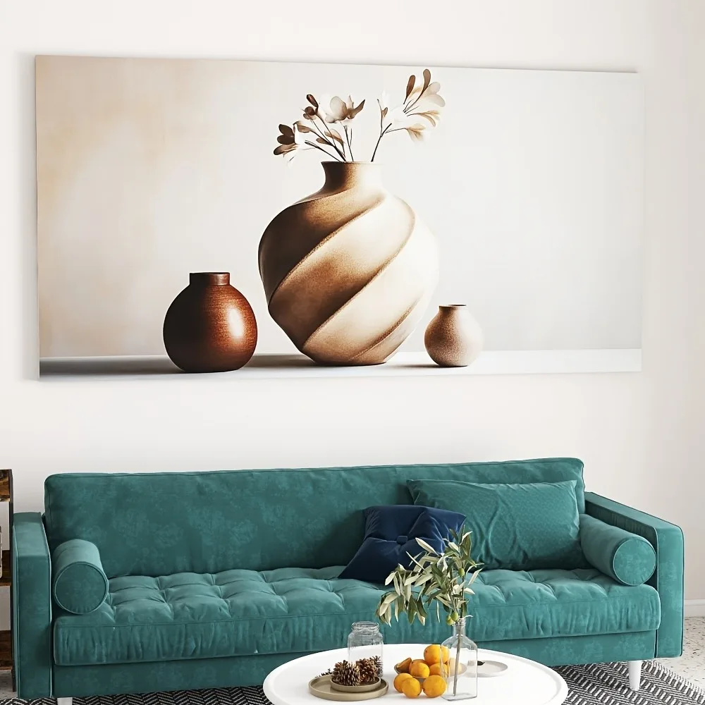 Modern abstract vase with plant art print on canvas, upholstery poster, 1.5 inch thick solid pine frame
Modern abstract vase with plant art print on canvas, upholstery poster, 1.5 inch thick solid pine frame