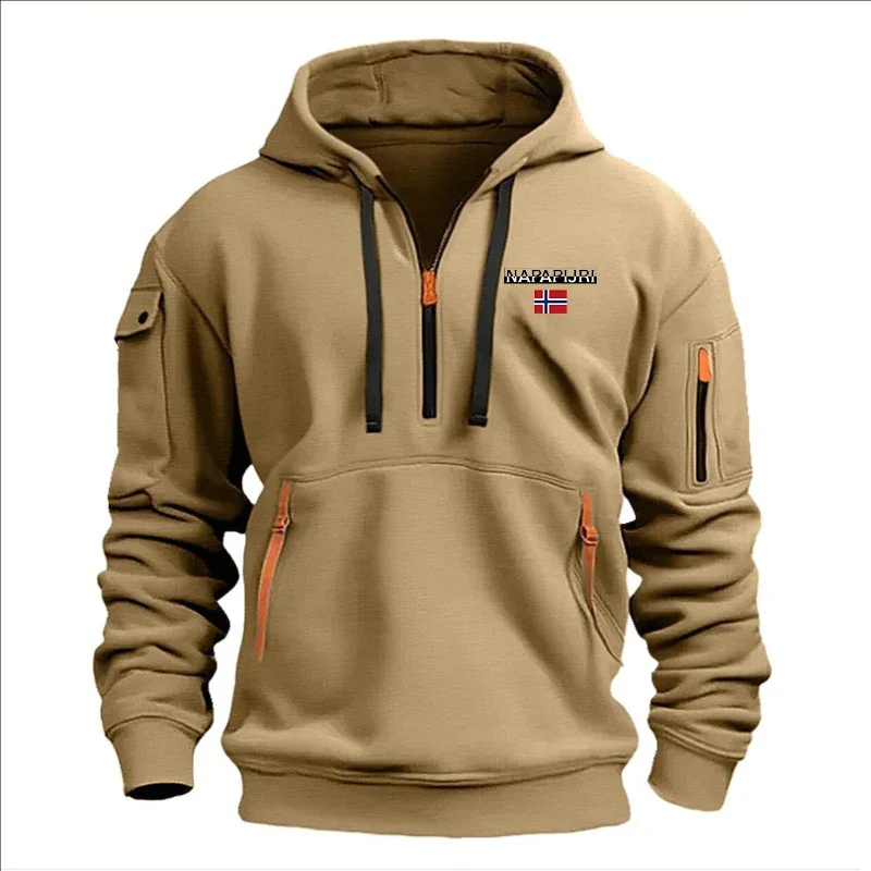 Fashionable men's printed hooded sweatshirt, loose-fitting pullover, spring-autumn casual street multi-pocket sports shirt
Fashionable men's printed hooded sweatshirt, loose-fitting pullover, spring-autumn casual street multi-pocket sports shirt