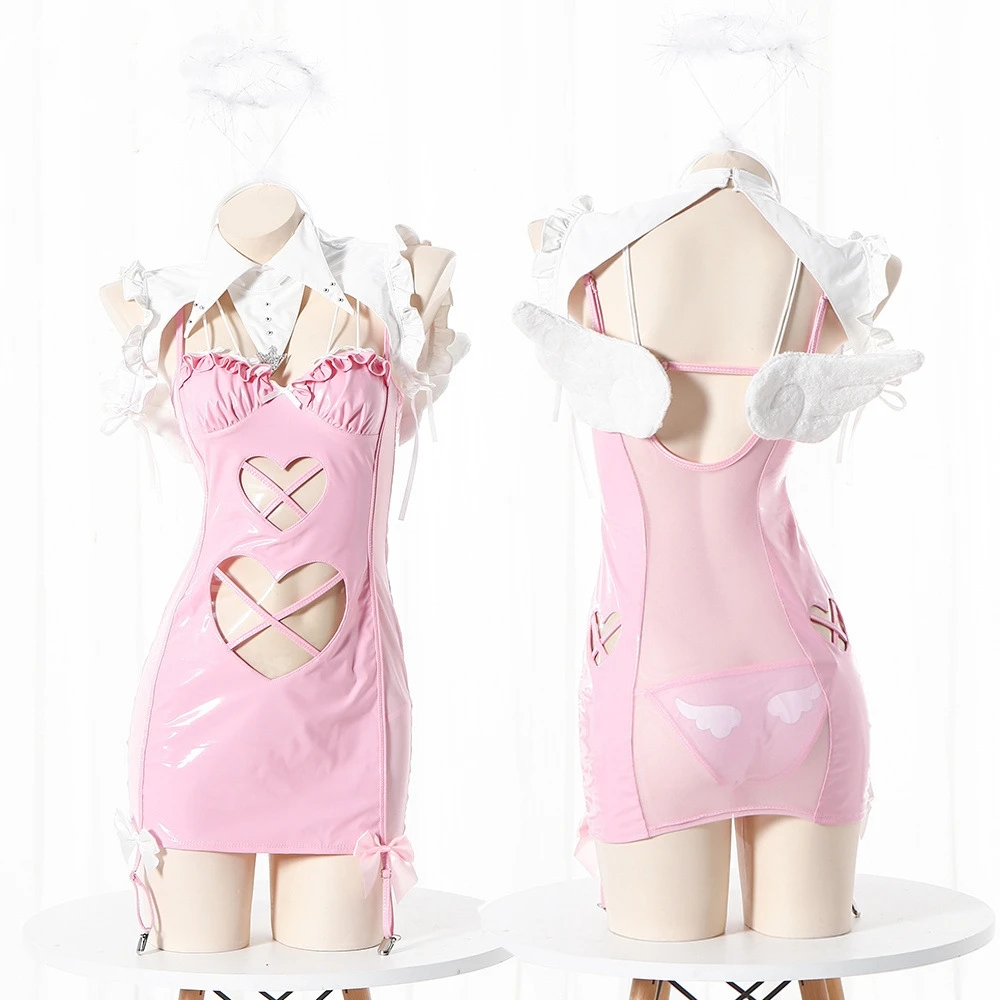 Anime Angel Character Outfit Pink Black Leather Pajamas Lingerie Party Makeup Dance Performance Cosplay Costumes
Anime Angel Character Outfit Pink Black Leather Pajamas Lingerie Party Makeup Dance Performance Cosplay Costumes