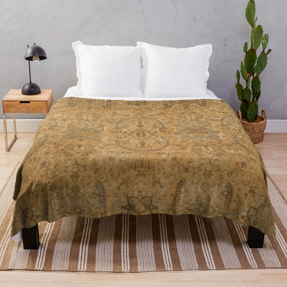Antique Kirman Persian Rug Print Throw Blanket Durable Warm Blanket for Daily Home Use
Antique Kirman Persian Rug Print Throw Blanket Durable Warm Blanket for Daily Home Use