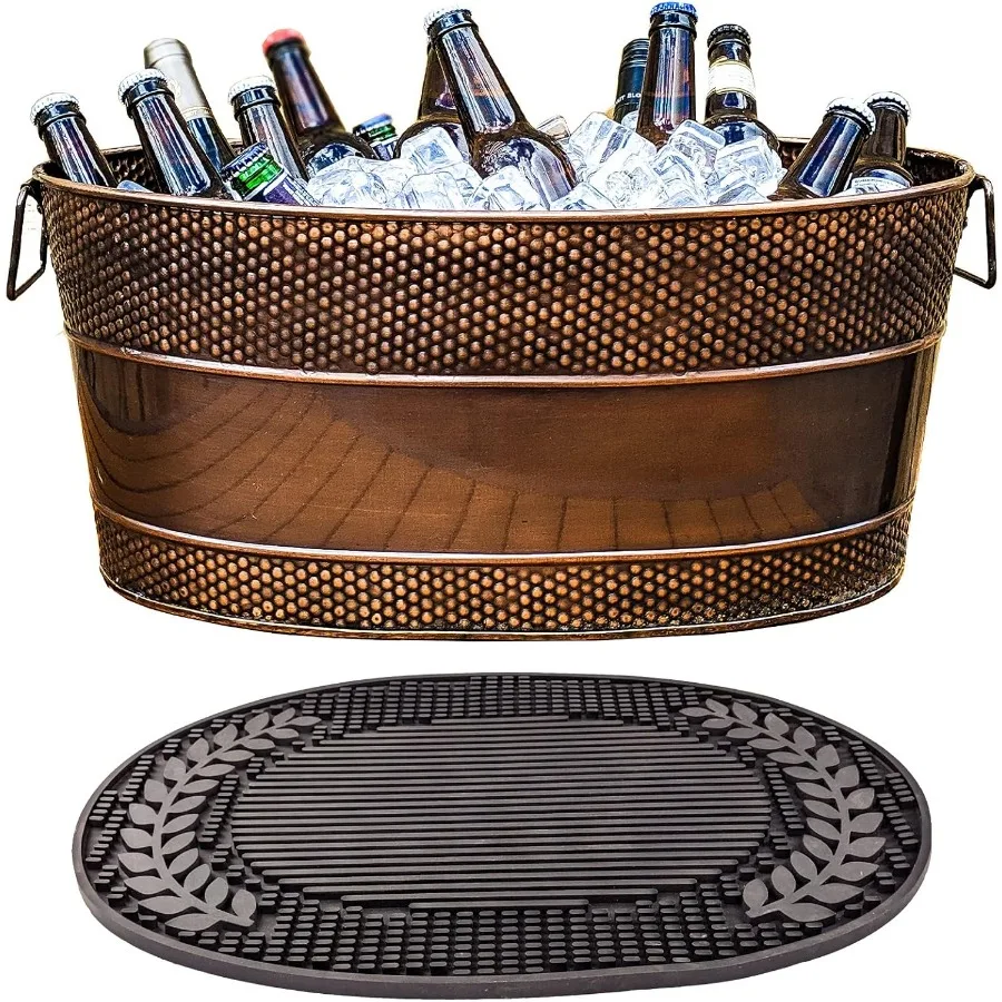Copper Beverage Tub w PVC Party Mat 6Gallon Beverage Tub and Wine Bucket for Parties and Events Mimosa Bar Supplies Champagne B
Copper Beverage Tub w PVC Party Mat 6Gallon Beverage Tub and Wine Bucket for Parties and Events Mimosa Bar Supplies Champagne B