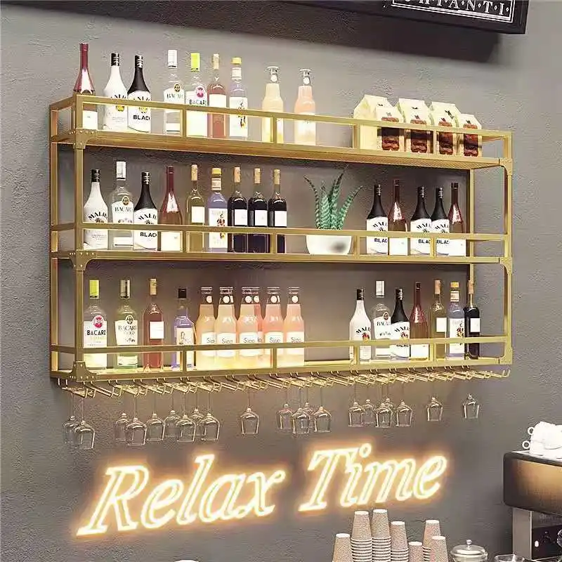 Nordic creative wine rack wall-mounted wine cabinet bar background decoration wall rack 
Nordic creative wine rack wall-mounted wine cabinet bar background decoration wall rack