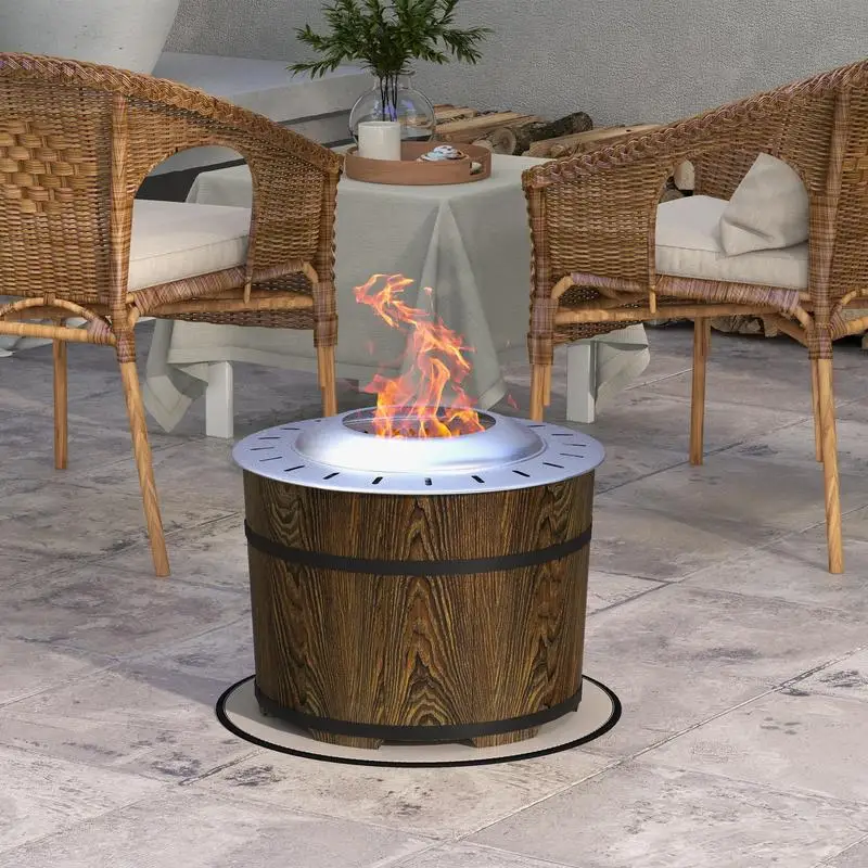 Outsunny Smokeless Fire Pit, Portable Camping Bonfire Stove with Mat for Backyard, Patio, Picnic, Magnesium Oxide, Brown
Outsunny Smokeless Fire Pit, Portable Camping Bonfire Stove with Mat for Backyard, Patio, Picnic, Magnesium Oxide, Brown