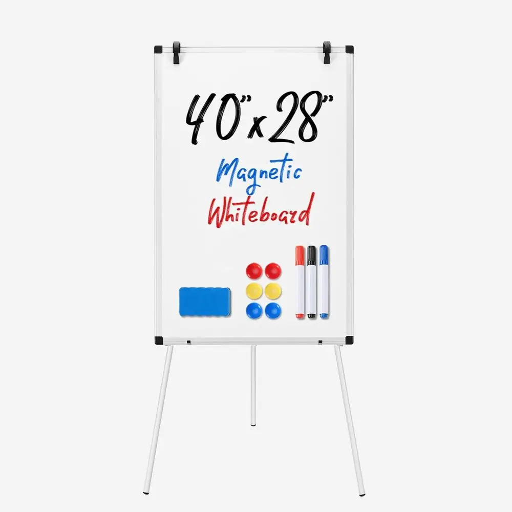 40 x 28 Magnetic Whiteboard with Stand, Dry Erase Board, Includes Dry Eraser, Multicolor Markers, and Magnetic Pins for Home, Sc
40 x 28 Magnetic Whiteboard with Stand, Dry Erase Board, Includes Dry Eraser, Multicolor Markers, and Magnetic Pins for Home, Sc