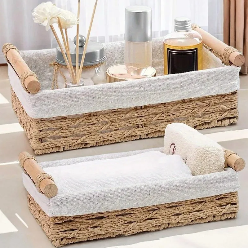 1pc Bathroom and Kitchen Basket - Small Wicker Organizer for Countertops - Round Paper Rope Butter Butter container ceramic
1pc Bathroom and Kitchen Basket - Small Wicker Organizer for Countertops - Round Paper Rope Butter Butter container ceramic