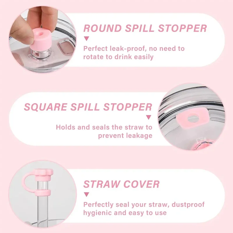 10PCS Accessories Set for Stanley Cup, 2 Straw and Brush and 1 Flower Charm Chain 3 Spill Proof Stopper Flowers Straw Cover Boot
10PCS Accessories Set for Stanley Cup, 2 Straw and Brush and 1 Flower Charm Chain 3 Spill Proof Stopper Flowers Straw Cover Boot