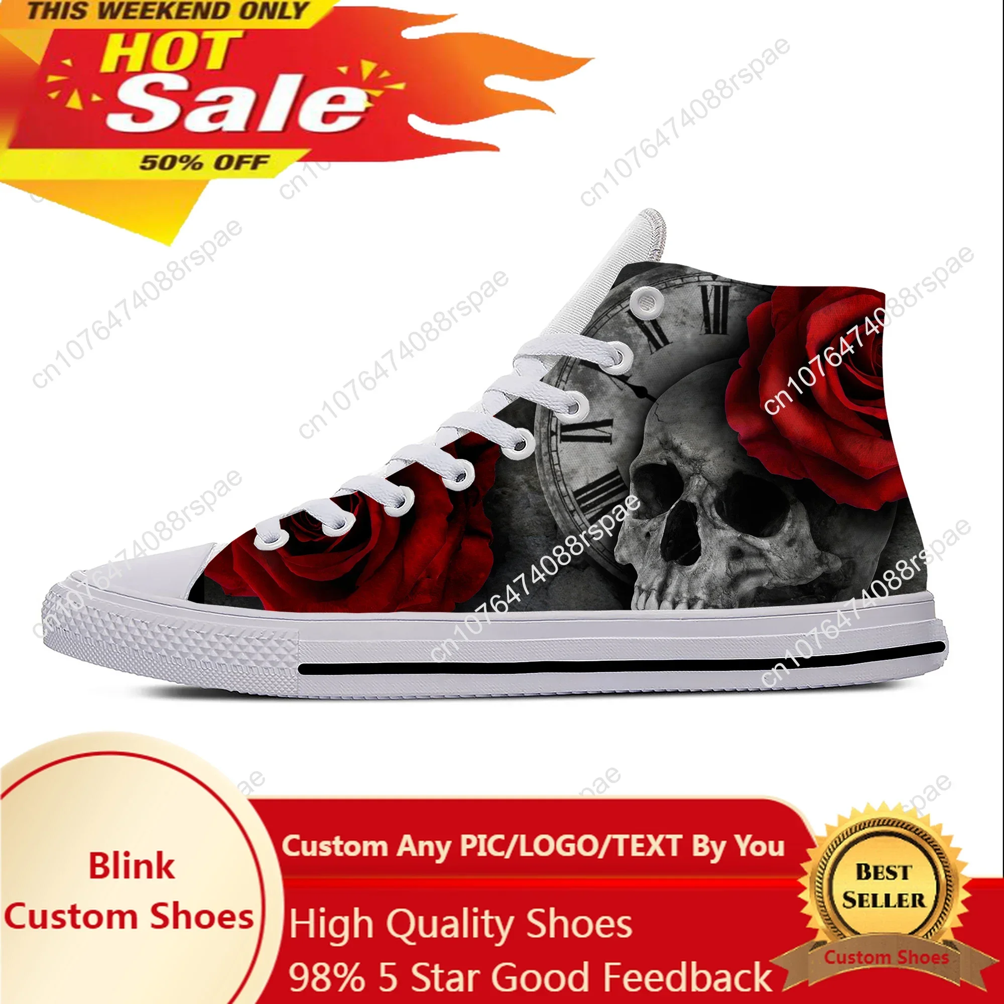 Skulls Roses High Top Sneakers Mens Womens Teenager Casual Shoes Canvas Running Shoes 3D Printed Breathable Lightweight Shoe
Skulls Roses High Top Sneakers Mens Womens Teenager Casual Shoes Canvas Running Shoes 3D Printed Breathable Lightweight Shoe