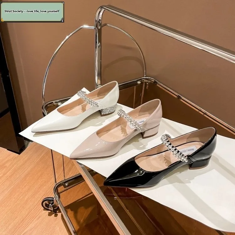 2025 Designer Women's Shoes: Luxury Rhinestone Mary Janes with Pointed Toe & Low Heel for Elegant Casual and Wedding Wear
2025 Designer Women's Shoes: Luxury Rhinestone Mary Janes with Pointed Toe & Low Heel for Elegant Casual and Wedding Wear