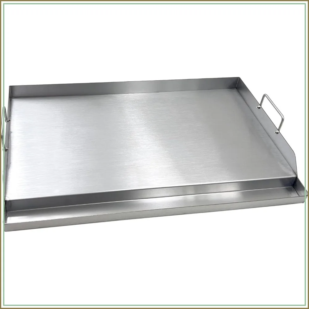 Stainless Steel BBQ Cooking Griddle, 25x16x2.75 in, Heavy Duty Flat Top for Most Gas Grills, Large Size
Stainless Steel BBQ Cooking Griddle, 25x16x2.75 in, Heavy Duty Flat Top for Most Gas Grills, Large Size
